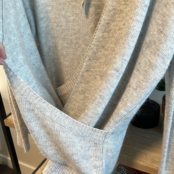 NWT Lovestitch Gray Heather Sweater Knit Long Sleeve Wrap, S - Picture 5 of 7